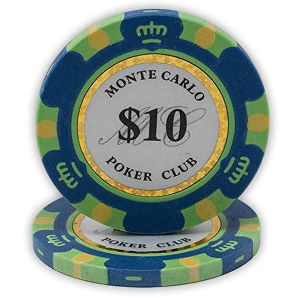 Fichas de póquer DA VINCI Monte Carlo Poker Club, 14 g x 50 unidades, color azul