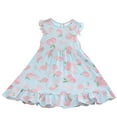 thumbnail image 2 of NAISIBABY Girls Casual Dress, Cotton Sleeveless Ruffled Summer Sweet Peplum Dress White 5-6T, 2 of 3