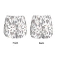 thumbnail image 3 of Picia White goose Pattern Women's 2 in 1 Athletic Running Shorts High Waisted Workout Casual Gym Sweat Shorts with Comfy Liner Zipper Pockets-Medium, 3 of 7