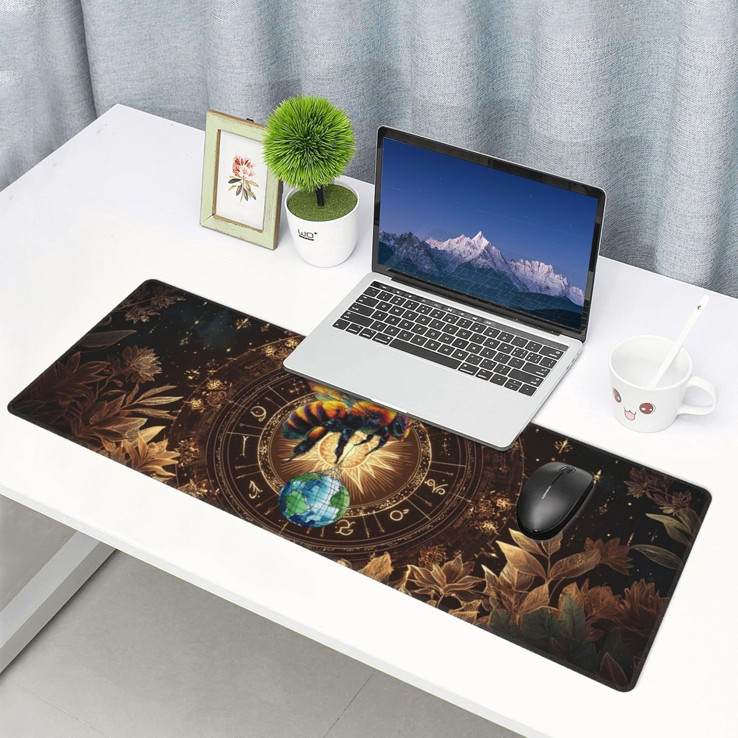 Bee Mouse Pad Extended Large Gaming Mouse Pad XL Stitched Edges for Gamer Home Office 31.5 X 11.8 Inch