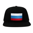 thumbnail image 2 of International Tie Russian Flag Hat for Men and Women - Adjustable Snapback Trucker Baseball Cap (Black Flatbill), 2 of 6