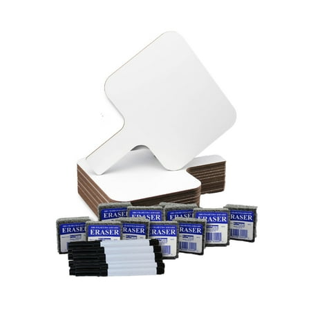 UPC: 0727638100413 | Flipside Products Rectangular Dry Erase 8  x 9.75  Answer Paddle + Pen + Eraser Set  12 Sets