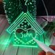 thumbnail image 1 of Nombre personalizado decoraciones navideñas acrílico colorido luminoso decoración navideña suministros regalo de Navidad, 1 of 4