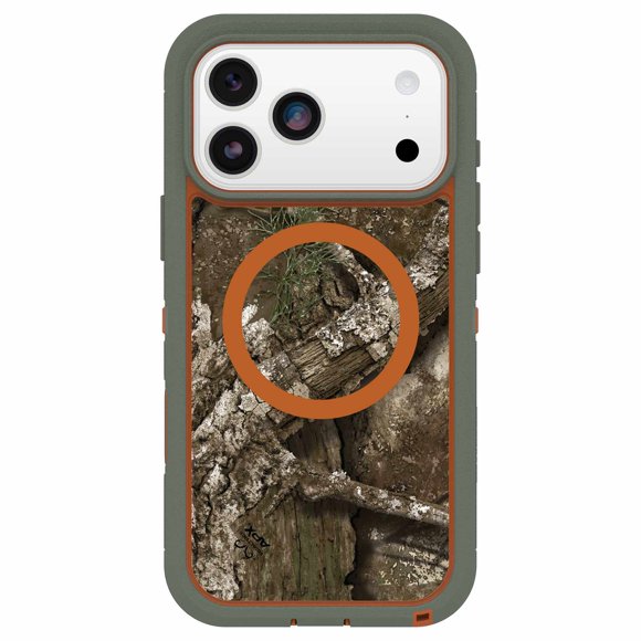 OtterBox Étui Defender Pro XT Clear MagSafe avec Contrôle de la Caméra Realtree Apx (Vert) pour iPhone 17 Pro Max
