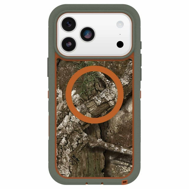 OtterBox Étui Defender Pro XT Clear MagSafe avec Contrôle de la Caméra Realtree Apx (Vert) pour iPhone 17 Pro Max