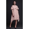 thumbnail image 5 of Bimba Bird Printed Womenâ€™s Ruffle Front Cold Shoulder Swing Shift Dress-XX-Large, 5 of 6