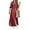Wine Red, variant on Women's Long Sleeve Button Down Shirt Dress Spring Casual Maxi Dresses Loose Fit Blouse Dress with Pockets