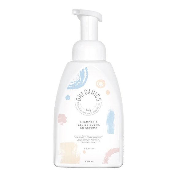 Shampoo & gel de ducha Oh-Ganics en espuma 440 ml