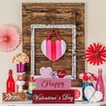 thumbnail image 2 of LELINTA Valentines Day Decor, Valentine Wood Block Sign, Valentine Wishes Rustic Letters, Farmhouse Home Table Centerpiece Decor,Valentine's Day decor Tiered Tray, Tables, Mantel Decor，Valentine Gift, 2 of 8