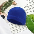 thumbnail image 4 of Warm Beanie for Men Women Cuffed Thick Fleece Winter Hat Elastic Skull Cap for Winter Outdoor Running Riding Skiing-Royal Blue, 4 of 8