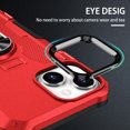 thumbnail image 2 of Compatible for iPhone 15 Case with Kickstand & Slide Camera Cover, Built-in 360° Rotate Ring Stand Magnetic Car Military Grade Shockproof Phone Cover Case for iPhone 15,Red, 2 of 8