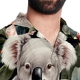 thumbnail image 5 of Koala Men's Casual Hawaiian Button Down Short Sleeve Summer Beach Printed Shirt, 5 of 6