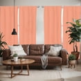 thumbnail image 2 of Ambesonne Floral Window Curtains, Modern Flower Petal Tile, Each 28" W x 63" L, Orange White, 2 of 5