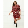 ELOQUII Elements Plus Size Cheetah Print Sweater Dress