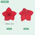thumbnail image 3 of Uxcell 10-Pack Artificial Plumeria Flower Heads, 3.94"/ 10cm Fake Plumeria Flowers Silk for DIY Crafts, Red, 3 of 6