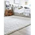 thumbnail image 5 of Unique Loom Solo Solid Shag Collection Modern Plush Snow White Square Rug (8' 2 x 8' 2), 5 of 5