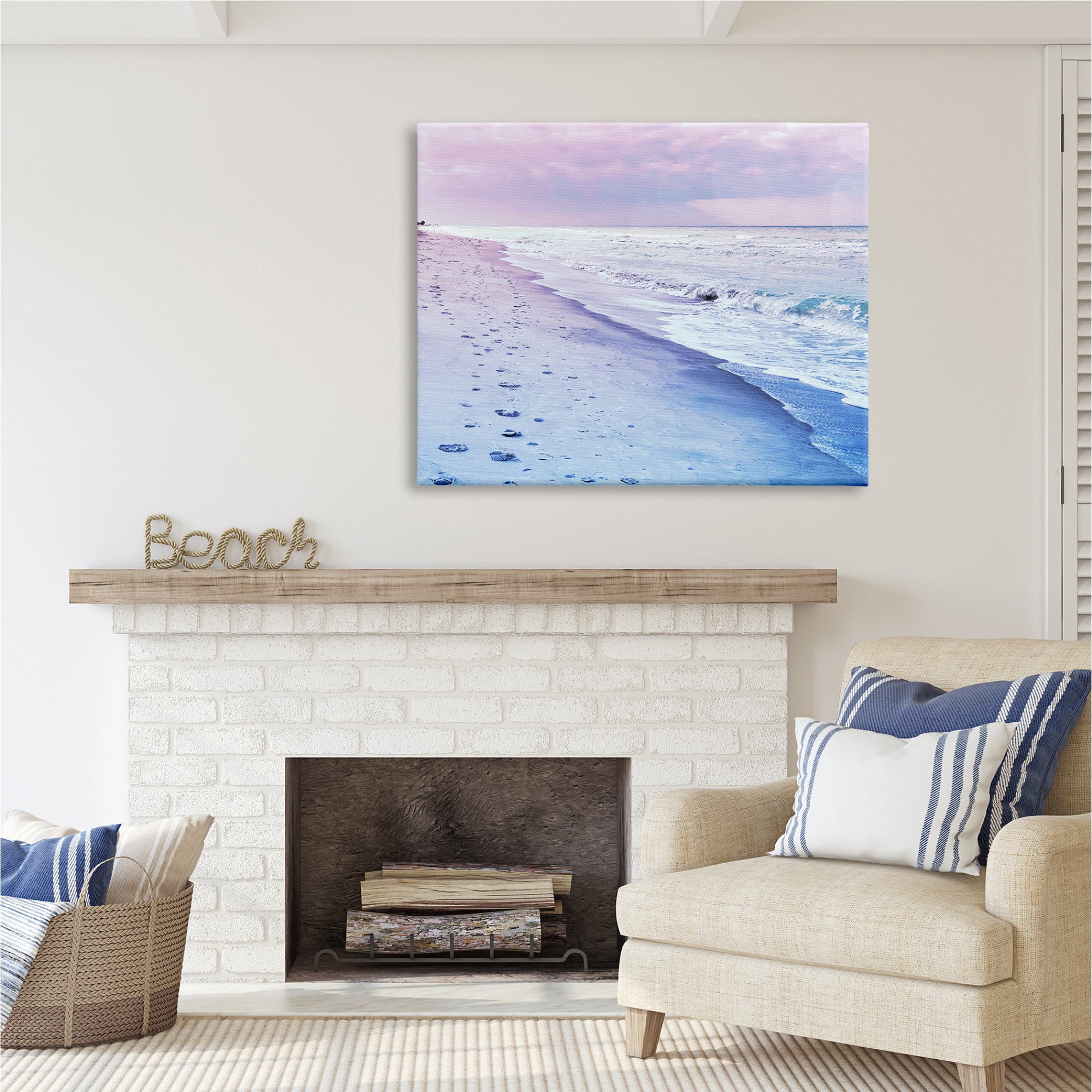 Stupell Industries Dawn Break Shoreline Nature Photography Gallery Wrapped Canvas Print Wall Art, 48 x 36