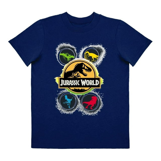 Playera Para Niño Jurassic World Jurassic World Cuello Redondo Manga Corta Talla 8 Azul Marino