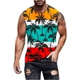 thumbnail image 2 of Txeol Mens Beach Muscle Tank Top 2024 Beach Tank Top Men Hawaiian Palm Tree Sleeveless Shirt Graphic T-Shirts 3D Printed Tee Shirt Muscle Tank Tops, 2 of 5