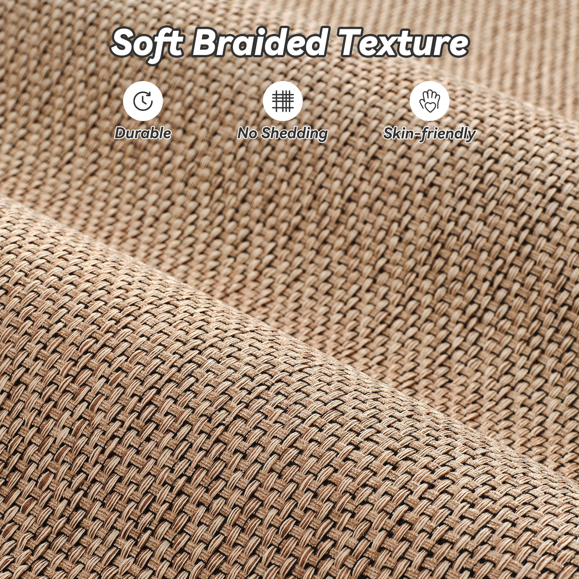 SIXHOME Bathroom Rug Set of 2 Non Slip Bath Mat Super Absorbent Quick Dry Thin Soft Woven Braided Bath Rugs with Rubber Backing Machine Washable Farmhouse Bathroom Mats Fits Under Door 16"x24" Beige