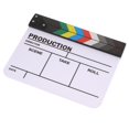 thumbnail image 4 of Plástico acrílico 30x25 cm / 11,8x9,8 pulgadas Pelícu de director Corte de tablil de acción Tablero de chapaleta Pizarra con varils perfke Video Scene Clapper Board, 4 of 8