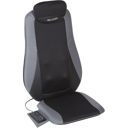 Relaxzen 60-2960 Shiatsu and Tapping Massage Cushion, Gray and Black