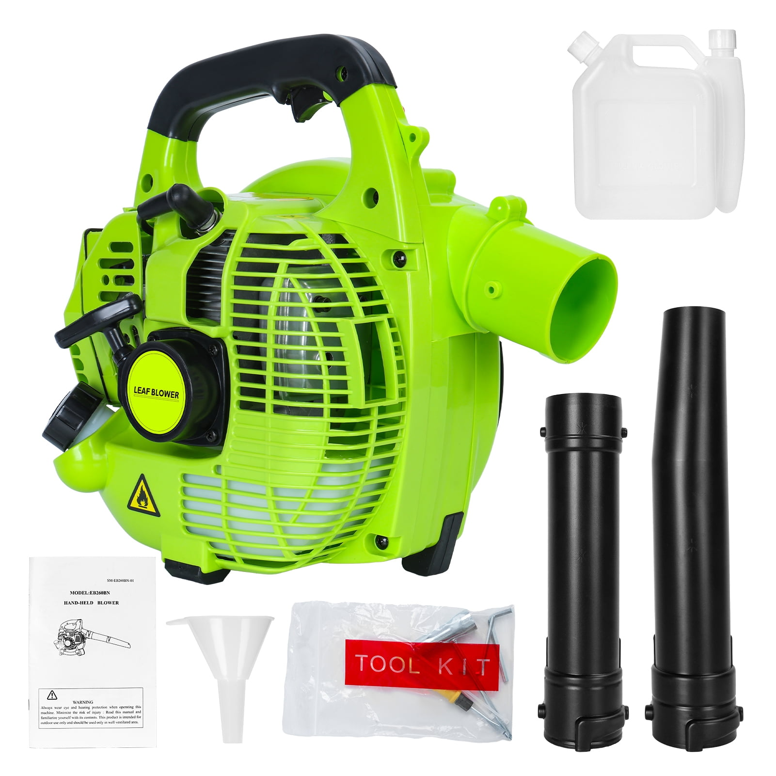 Arlohe 26cc Gas Handheld Leaf Blower,1.0HP 380 CFM 180 MPH,Easy Start System,Ideal for Yard Cleanup, Patio, Driveway & Greenhouse Use