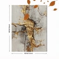 thumbnail image 3 of UXIEQU Abstract Textured Gold Leaf Canvas Wall Art Print 15.75x11.81 Inches, 3 of 8