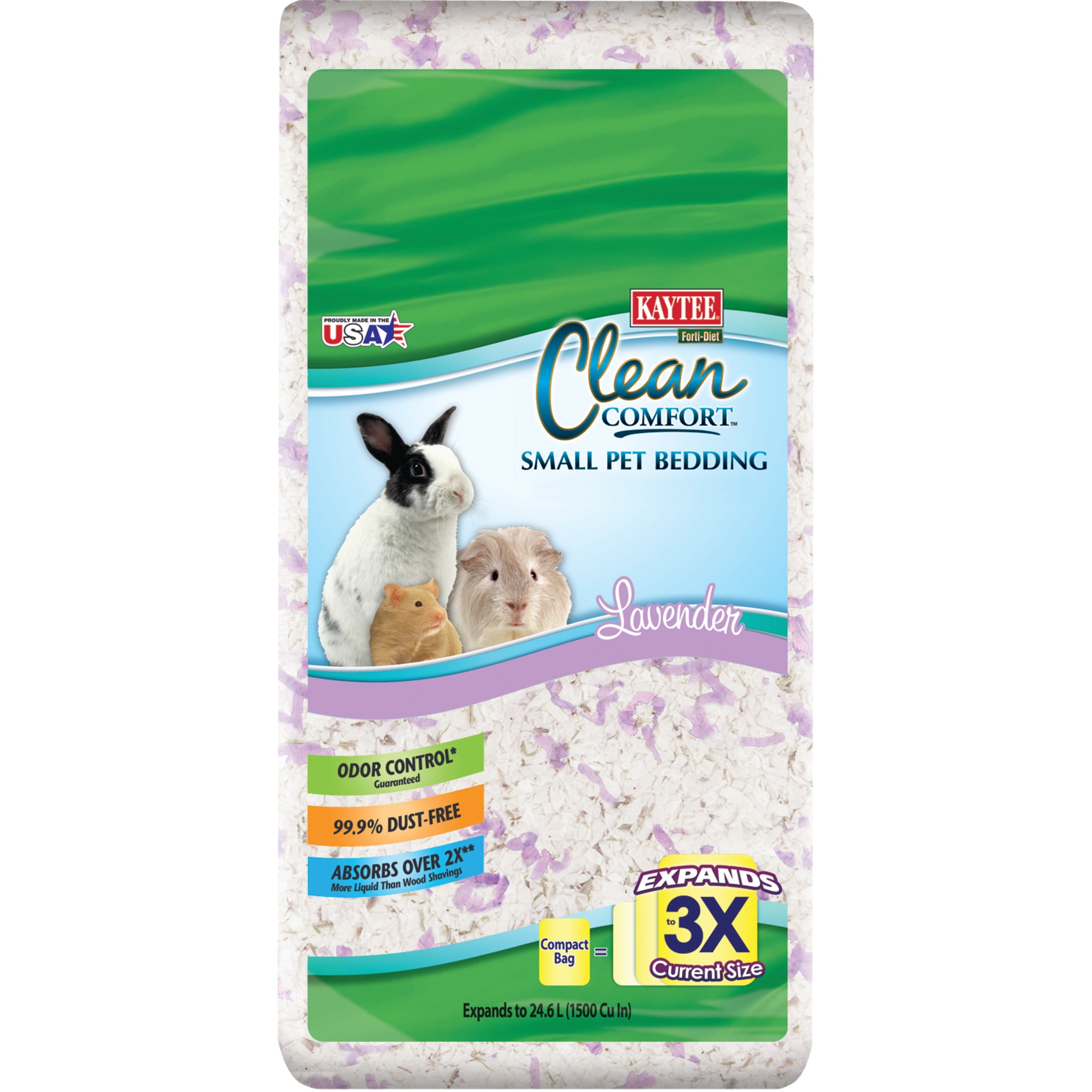(2 pack) Kaytee Forti-Diet Clean Comfort Small Animal Bedding, Lavender 24.6L
