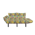 thumbnail image 2 of Abstract Futon Couch, Geometrical Image Rounds with Vintage Retro Designwith Rainbow Colors Art Print, Daybed with Metal Frame Upholstered Sofa for Living Dorm, Loveseat, Multicolor, by Ambesonne, 2 of 4
