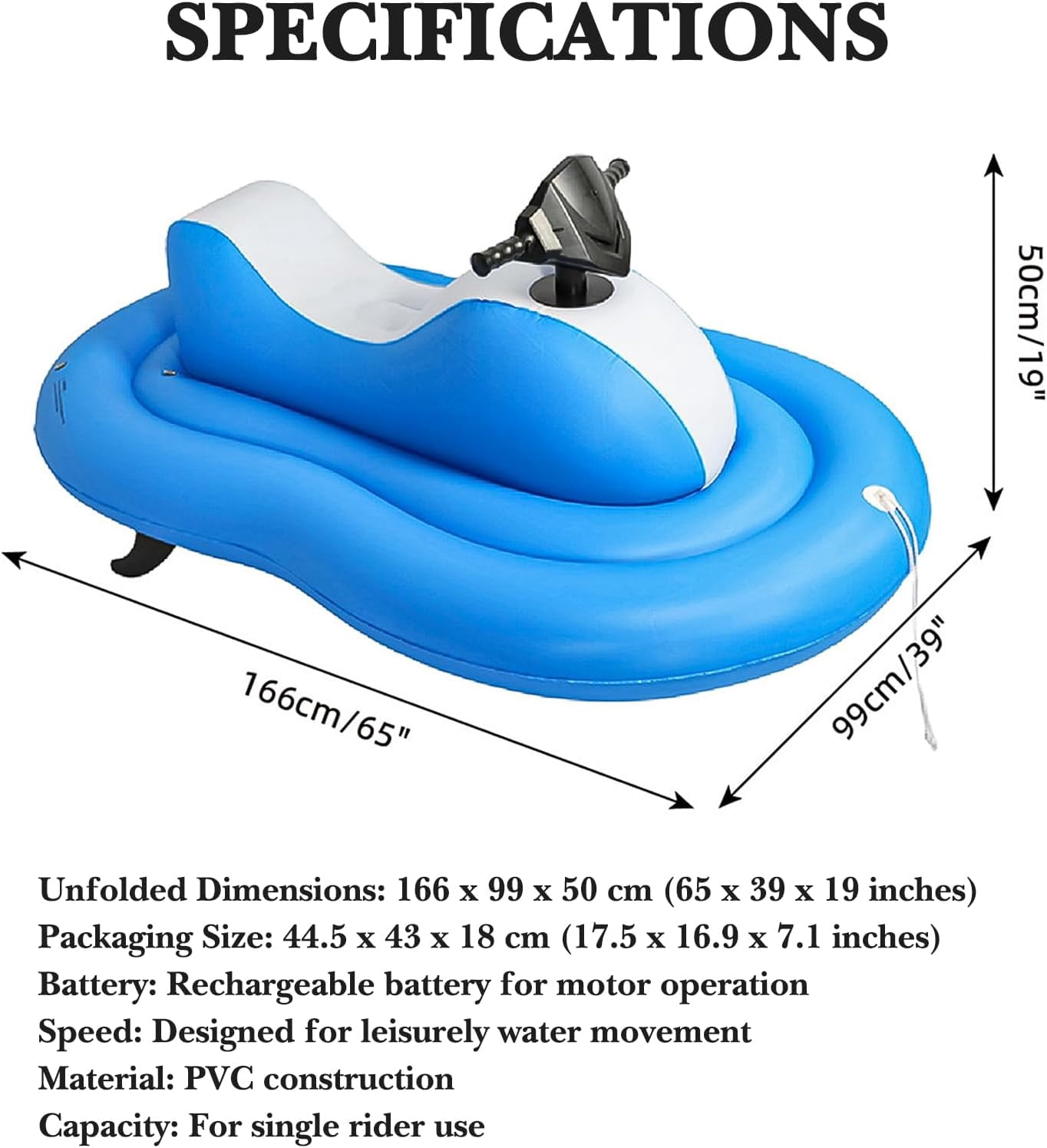 Inflatable Jet Ski with Motor, 2026 New Upgraded Electric Inflatable Water Scooter, 0.88m/s Speed, 30-60 Mins Runtime,Inflatable Jet Boat for Adults Sea Diving Swimming Equipment