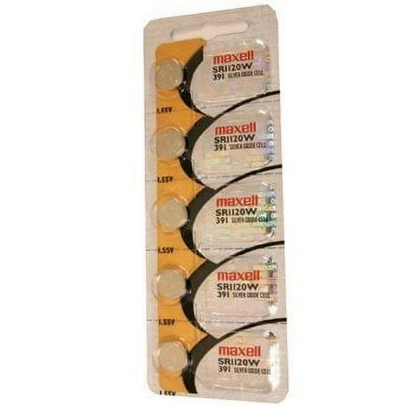 Maxell Watch Battery Button Cell SR1120W 391 Pack of 5 Batteries
