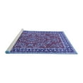 thumbnail image 2 of Ahgly Company Machine Washable Indoor Square Persian Blue Traditional Area Rugs, 6' Square, 2 of 4