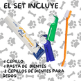 thumbnail image 3 of Kit Pasta Dientes Mascotas Cepillo Suave Cuidado Bucal Sabor Carne N, 3 of 7