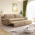 thumbnail image 2 of 73.2" Futon Sofa Bed Queen Size,Pull Out Bed,3-in-1 Convertible Sleeper Sofa with Cushion Armrest,Modern Corduroy Futon Couch for Living Room,Small Space,Apartment,Bedroom,Brown, 2 of 8
