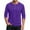 Purple, variant on lmcalzta Mens Shirts 3/4 Sleeve Cotton Stretch Comfy Casual Pullover Button Henley T-Shirts for Workout Athletic