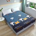 Cartoon Print Pattern Polyester Fitted Sheet（No Pillowcase）Full