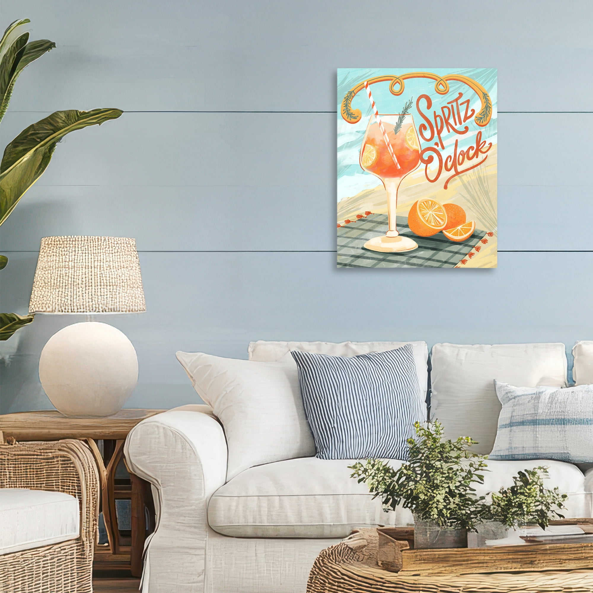 Stupell Industries Spritz O'Clock Citrus Cocktail Canvas Wall Art, design by Connie Summers