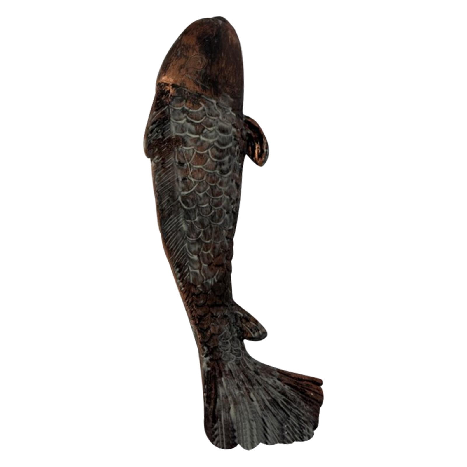 Uscallm 2Pcs Glowing Koi Fish Decor, Glow In The Dark Koi Fish Sculpture, Outdoor Garden Pond Decoration, Zen Water Feature For Patio, Unique Home Decor Gift Idea