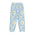 thumbnail image 5 of Balery Daisies Flowers print Women's Pajama Pants,Ultra Lightweight Pjs,Lounge Pant-Small, 5 of 9