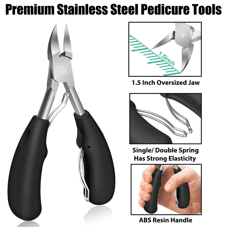 Toe Nail Clippers for Thick Nails,Large Toenail Clippers for Ingrown  Toenails or Thick Nails for Man Women Seniors Nail Clippers with Stainless  Steel