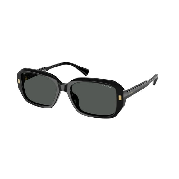 Ralph Lauren RA 5325U Plastic Womens Rectangle Sunglasses Shiny Black 55mm Adult