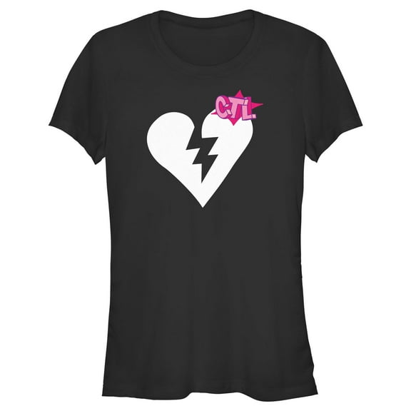 Junior's Fortnite Cuddle Team Leader Broken Heart  Graphic Tee Black X Large