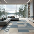 thumbnail image 2 of ODIKA 8'x10' Washable Area Rug Non-Shedding, Easy Care, With Striped Modern Mosaic Color Field Design Abstract Colorblock Refined for King Size Bedroom Under Bed, Master Suite, 2 of 7