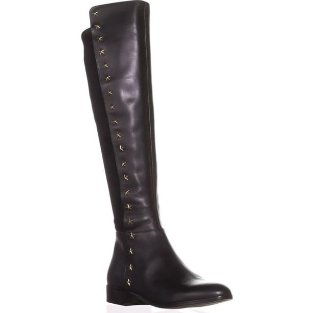 Womens MICHAEL Michael Kors Bromley Knee-High Boots, Black Star Studs -  