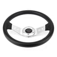 thumbnail image 1 of Universal Stylish Unique Car Universal Steering Wheel Accessories Car Parts Black And Silver, 1 of 8