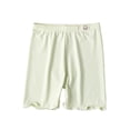 thumbnail image 2 of DAETIROS Girls Safety Shorts Modesty Bike Shorts for Under Dresses, Rabbit Applique Wavy Hem Ribbed, Light Green, Sizes 100-160 (2-12 Years),Size 11-12T, 2 of 8