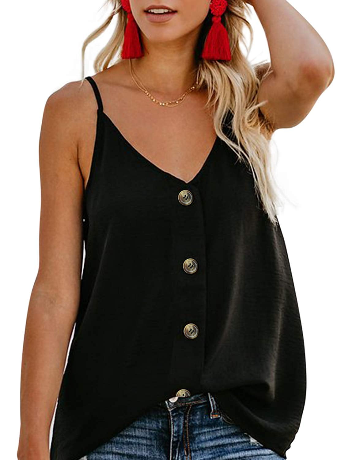 black button cami top
