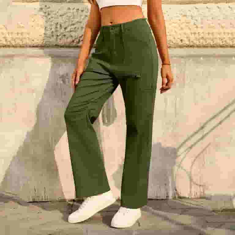 海外輸入 インボイス Women Green Women Pants Athleta OJSFQUFP Cargo for Pants Clothing