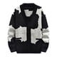 thumbnail image 1 of Suéter tipo cárdigan informal de punto trenzado con botones y cuello chal de manga larga para hombre de Umfun, color negro, talla L, 1 of 5